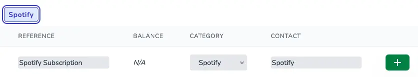 user creating a transaction after using a transaction template